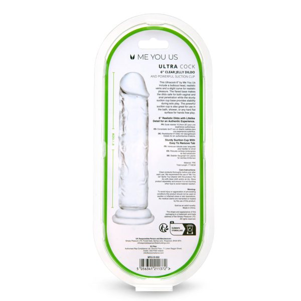 Me You Us Ultracock Clear Jelly 6 in. Dong - Image 5