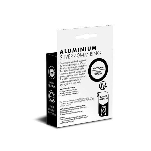 Prowler RED Aluminum Silver 40mm Ring - Image 3