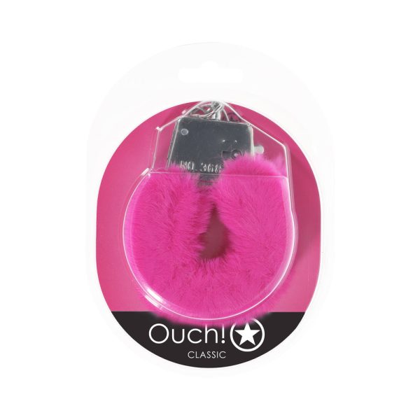 Ouch! Classic Fluffy Handcuffs Pink - Image 2