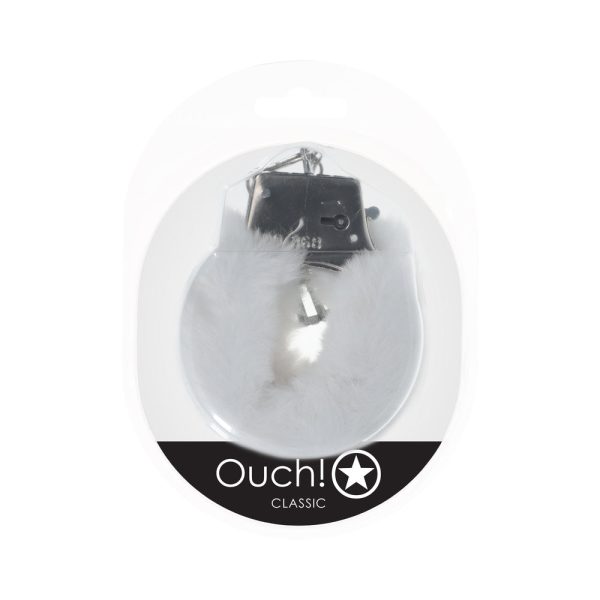 Ouch! Classic Fluffy Handcuffs White - Image 2
