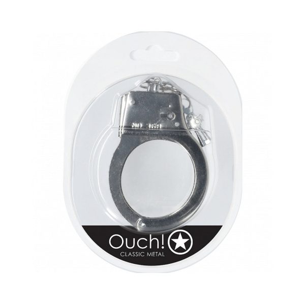 Ouch! Classic Metal Handcuffs Silver - Image 2