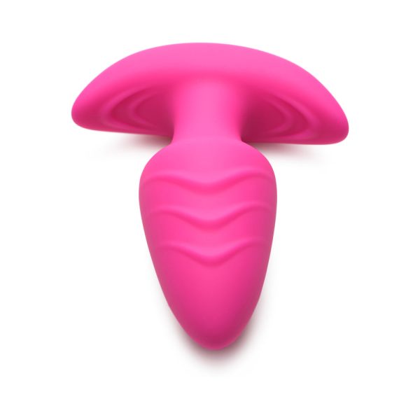 BANG! Rotating & Vibrating Silicone Butt Plug with Remote Pink - Image 4