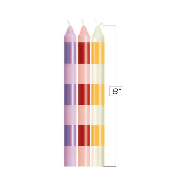 The 9''s Make Me Melt Sensual Warm Drip Candles 3pk Stripes Pastellines - Image 2
