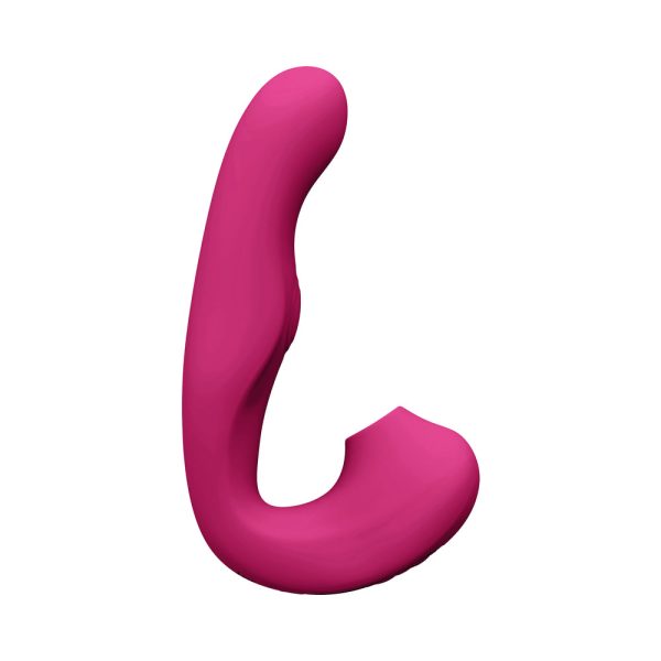 VIVE ZAKI Rechargeable Silicone Airwave Pulse Wave Vibrating G-Spot Vibrator Pink - Image 4