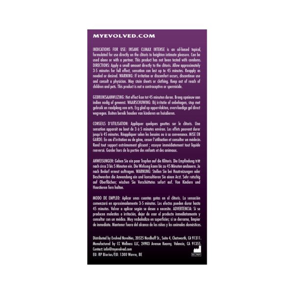 Evolved Insane Climax Intense Clitoral Stimulant 0.34 oz. - Image 7