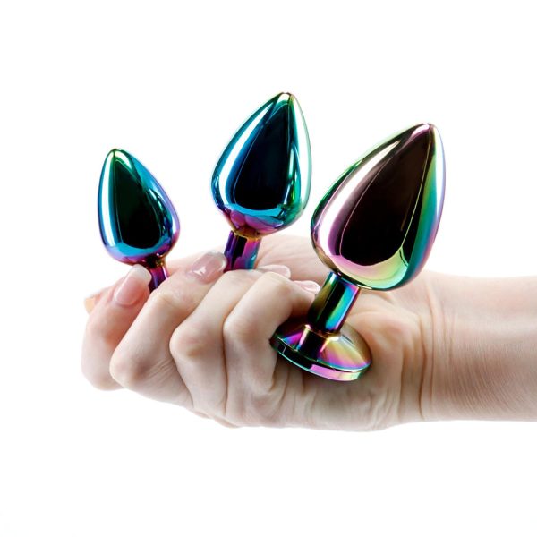 Adam & Eve Rainbow Heart Anal Plug Training Set - Image 6