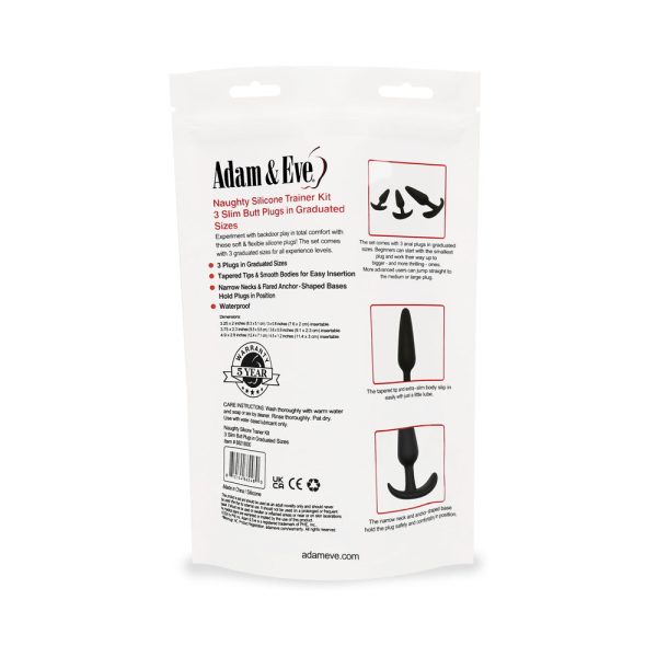 Adam & Eve Naughty Silicone Trainer Kit Black (Bag Packaging) - Image 6