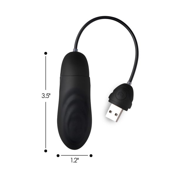 BANG! 7X Pulsing Rechargeable Silicone Bullet Black - Image 9
