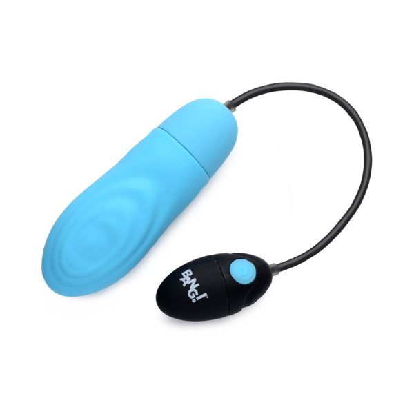 BANG! 7X Pulsing Rechargeable Silicone Bullet Blue - Image 2