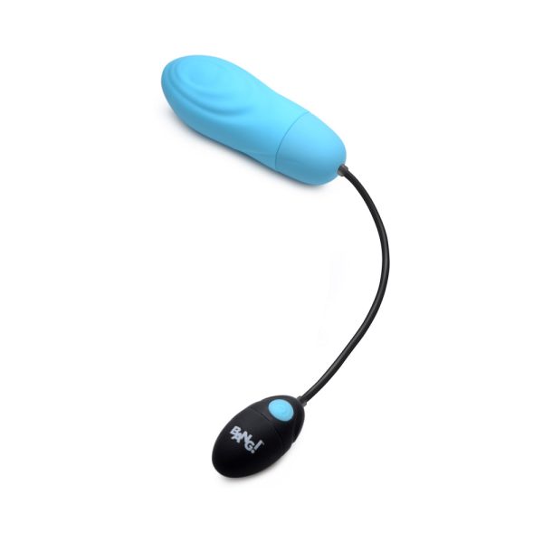 BANG! 7X Pulsing Rechargeable Silicone Bullet Blue - Image 3