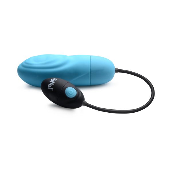 BANG! 7X Pulsing Rechargeable Silicone Bullet Blue - Image 4
