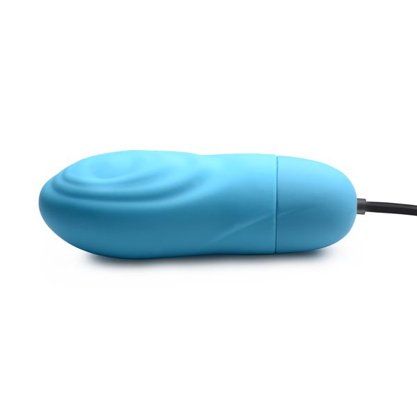 BANG! 7X Pulsing Rechargeable Silicone Bullet Blue - Image 5