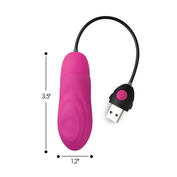 BANG! 7X Pulsing Rechargeable Silicone Bullet Pink - Image 9
