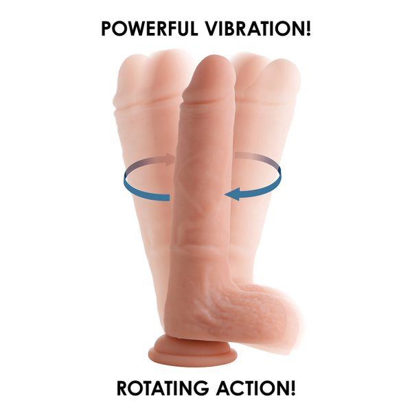 Big Shot 8 in. Silicone Twirling Dildo with Balls - Image 3
