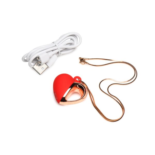 Charmed 10X Vibrating Silicone Heart Necklace - Image 4