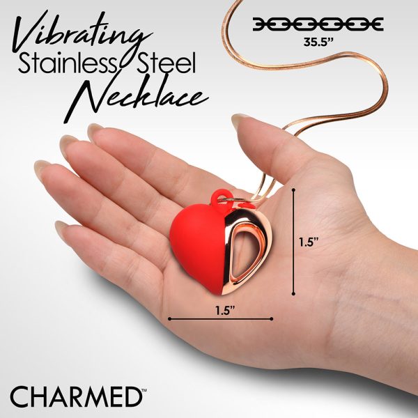 Charmed 10X Vibrating Silicone Heart Necklace - Image 8