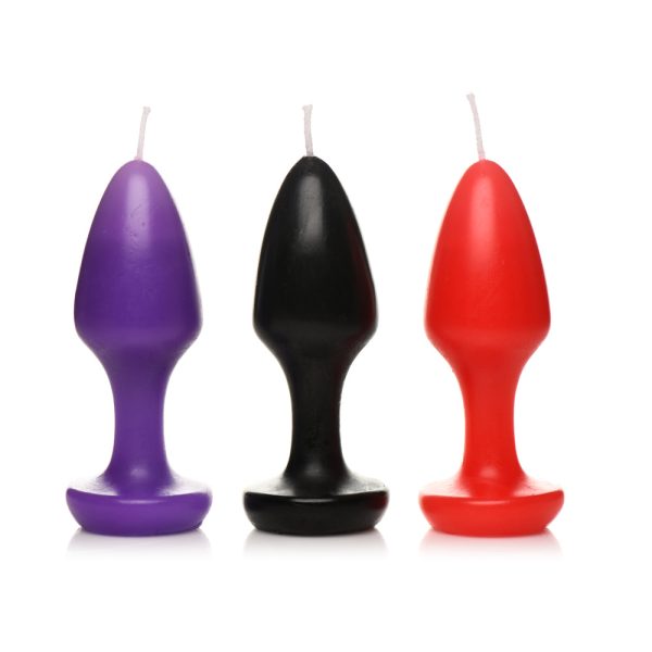 Master Series Kink Inferno Drip Candles Black/Purple/Red - Image 3
