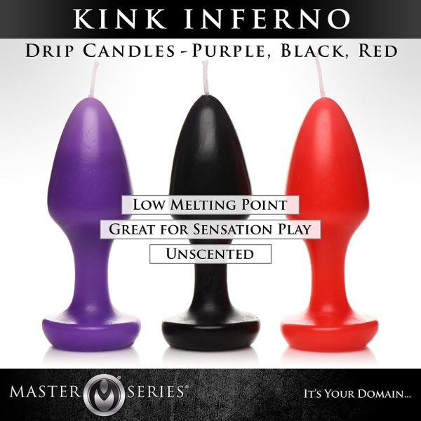 Master Series Kink Inferno Drip Candles Black/Purple/Red - Image 4