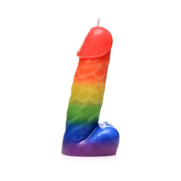 Master Series Pride Pecker Rainbow Drip Candle - Image 2