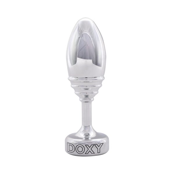 Doxy Ribbed Metal Butt Plug - Image 2