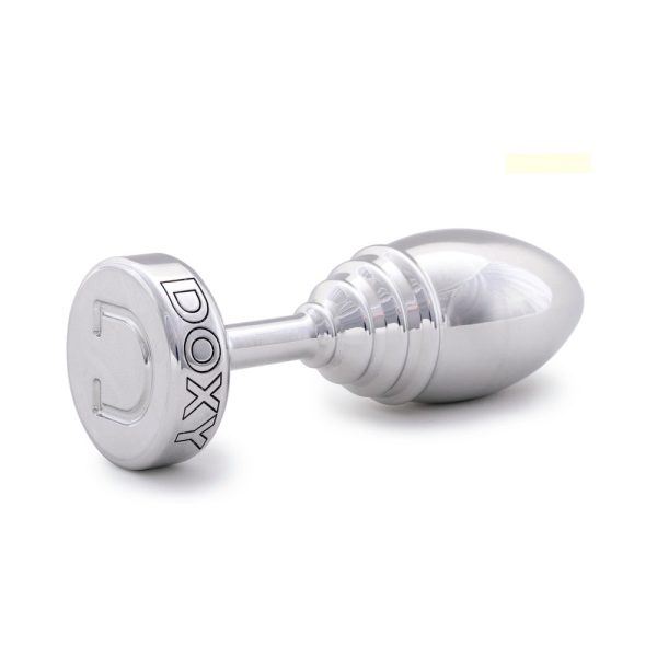 Doxy Ribbed Metal Butt Plug - Image 3