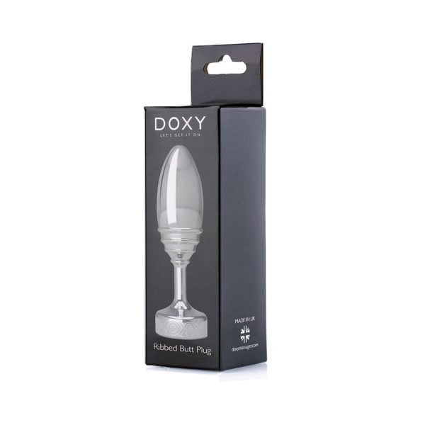 Doxy Ribbed Metal Butt Plug - Image 4