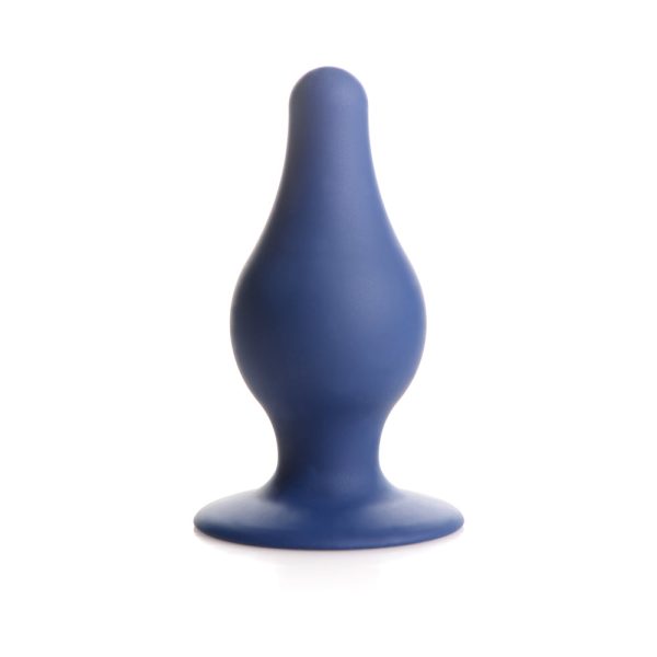 Squeeze-It Squeezable Tapered Large Anal Plug Blue - Image 2