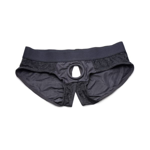 Strap U Lace Envy Crotchless Panty Harness Black 3XL - Image 2