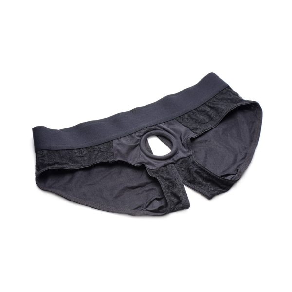 Strap U Lace Envy Crotchless Panty Harness Black 3XL - Image 3