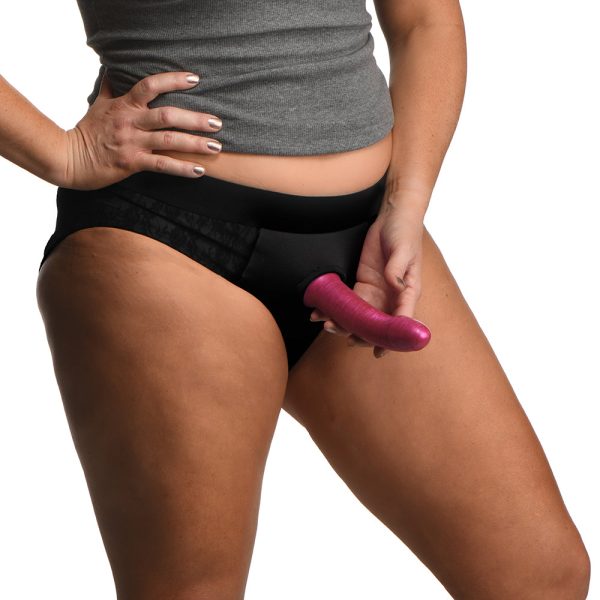 Strap U Lace Envy Crotchless Panty Harness Black 3XL - Image 6