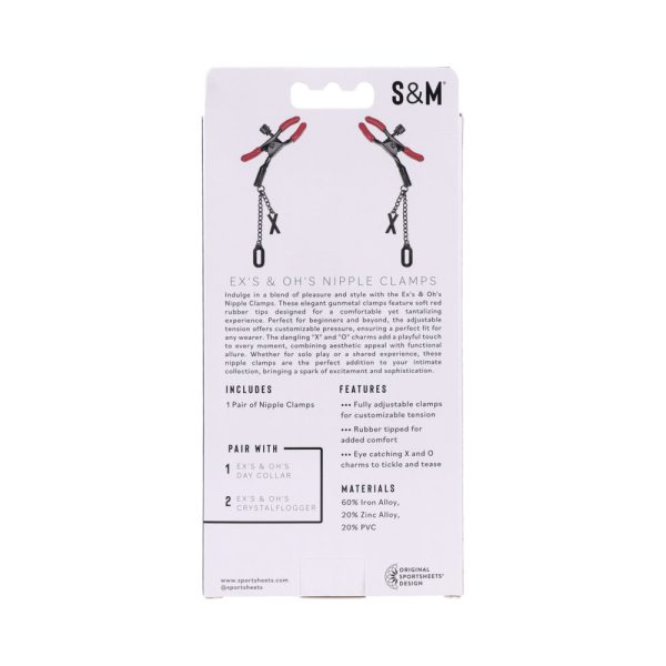 Sportsheets Sex & Mischief Ex''s & Oh''s Nipple Clamps - Image 9