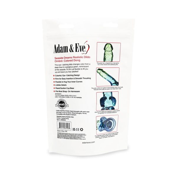 Adam & Eve Seaside Dreams Realistic Dildo 7.5 in. (Bag Packaging) - Image 6