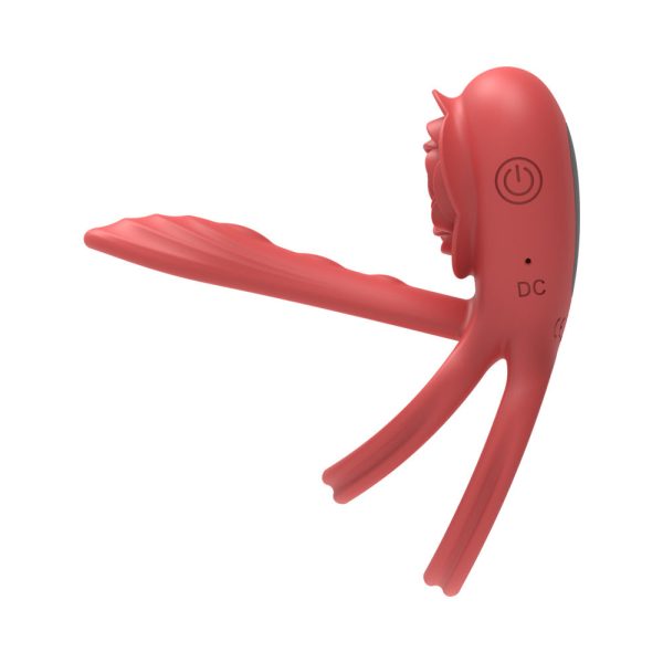 Adam & Eve Vibrating Rose Girth Enhancer Couples Triple Stimulator - Image 3