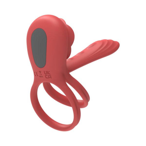 Adam & Eve Vibrating Rose Girth Enhancer Couples Triple Stimulator - Image 6