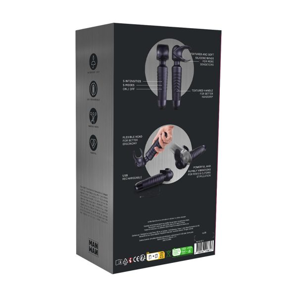 MAN WAN Man.Wand Evo 2-in-1 Frenulum Stimulator & Wand with Crescendo Black Plum - Image 9