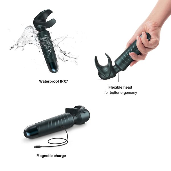 MAN WAN Man.Wand Evo 2-in-1 Frenulum Stimulator & Wand with Crescendo Pine Grey - Image 3