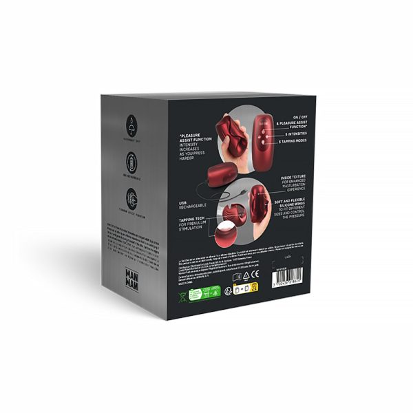MAN WAN Sub One Tapping Stimulator Velvet Red - Image 9