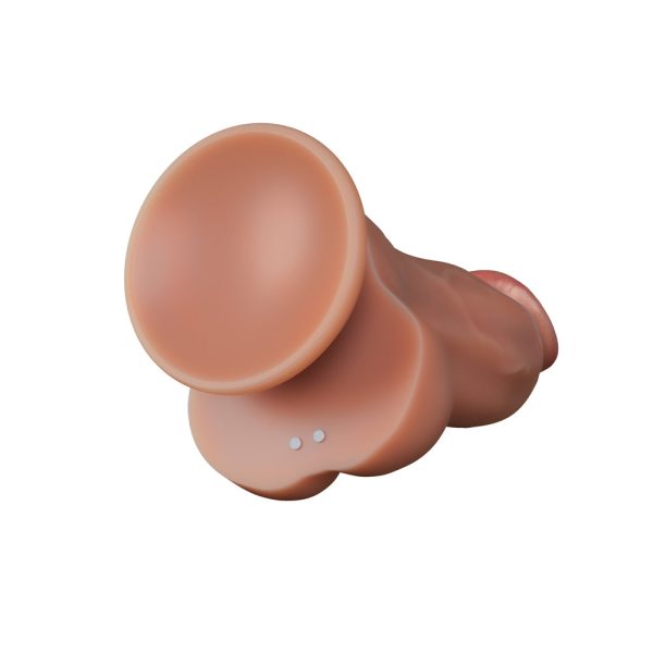 Dr. Skin Silicone Dr. Brody 8.75 in. Vibrating Thrusting Dildo Beige - Image 6
