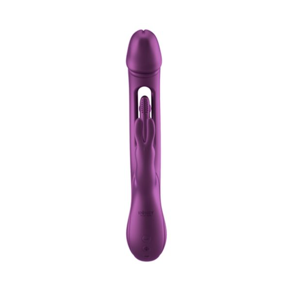 Honey Play Box Trilux Kinky Finger Rabbit Vibrator with Anal Beads Purple - Image 3