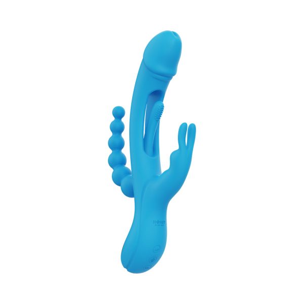 Honey Play Box Trilux Kinky Finger Rabbit Vibrator with Anal Beads Blue - Image 2