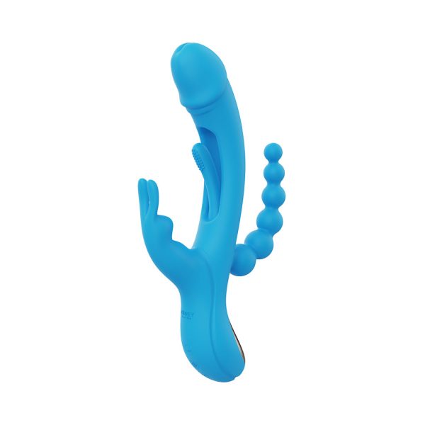 Honey Play Box Trilux Kinky Finger Rabbit Vibrator with Anal Beads Blue - Image 3