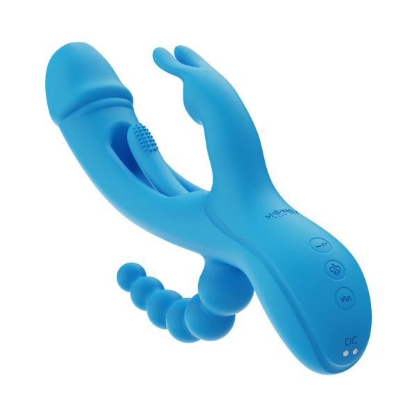 Honey Play Box Trilux Kinky Finger Rabbit Vibrator with Anal Beads Blue - Image 6