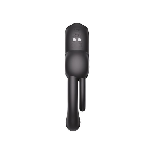 Honey Play Box Anello App-Controlled Vibrating Double Cock Ring with Clitoral Stimulator Black - Image 4