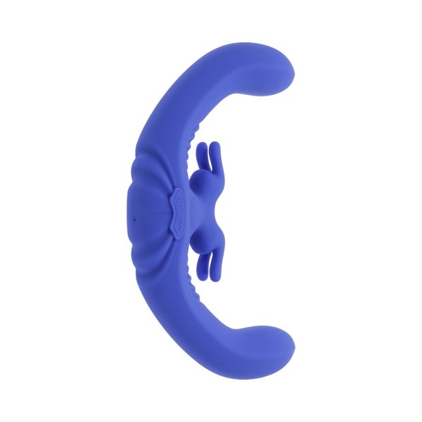 Evolved Lovebirds Rechargeable Silicone Remote-Controlled Dual-Ended Vibrator Blue - Image 3
