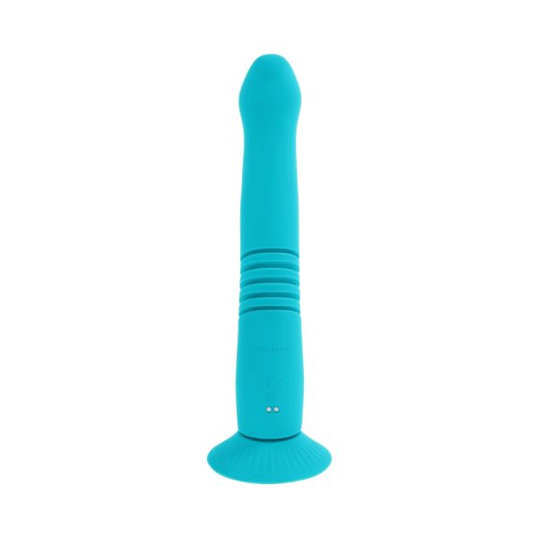 Evolved Bunny Hop Rechargeable Silicone Thrusting Rabbit Vibrator Teal - Image 9