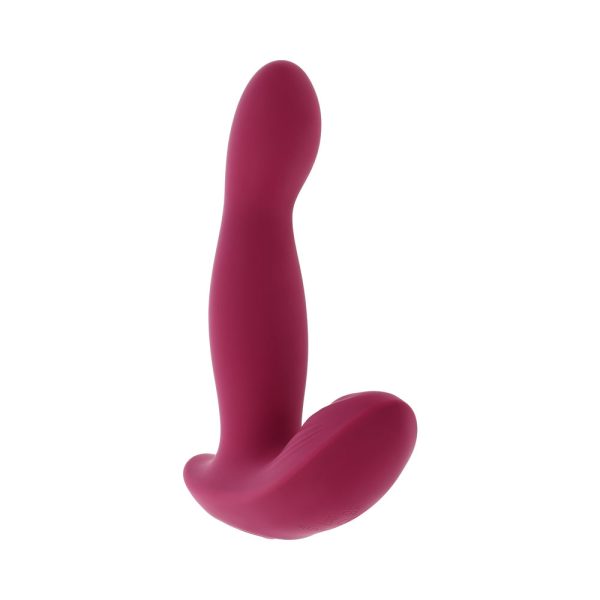 Evolved Come On Over Rechargeable Silicone Remote-Controlled Come-Hither Vibrator Burgundy - Image 5