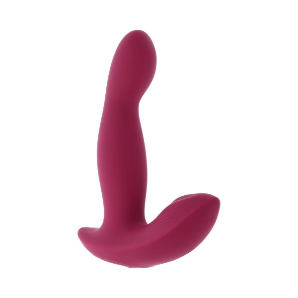 Evolved Come On Over Rechargeable Silicone Remote-Controlled Come-Hither Vibrator Burgundy - Image 6