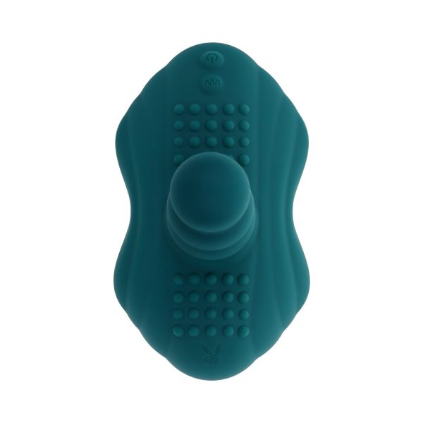 Playboy Have A Seat Rechargeable Silicone Remote-Controlled Vibrating Grind Pad Deep Teal - Image 2