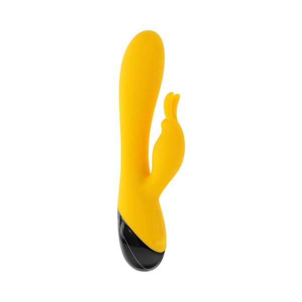 Selopa Buzzz Bunny Rechargeable Silicone Flexible Rabbit Vibrator Yellow - Image 4