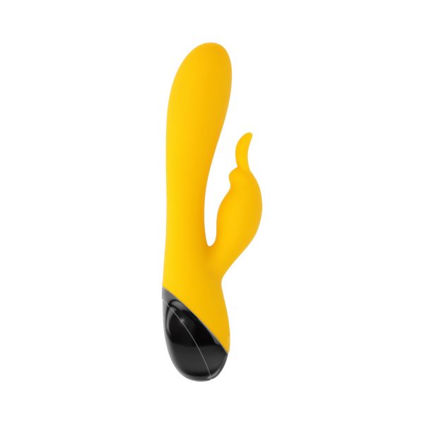 Selopa Buzzz Bunny Rechargeable Silicone Flexible Rabbit Vibrator Yellow - Image 5